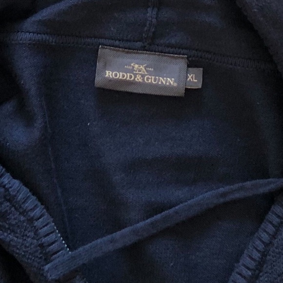 Rodd & Gunn Front Zip Sweater With Hood Navy Blue XL - Picture 10 of 11
